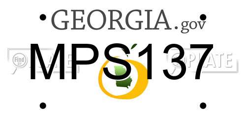 MPS137 Georgia License Plate
