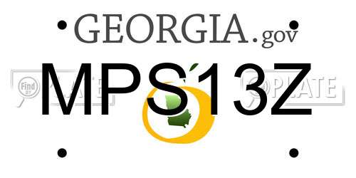 MPS13Z Georgia License Plate