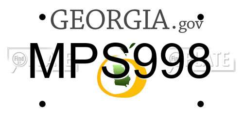 MPS998 Georgia License Plate