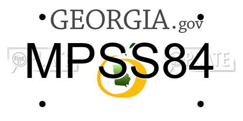 MPSS84 Georgia License Plate