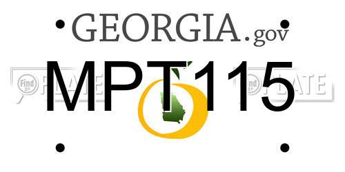 MPT115 Georgia License Plate