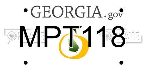 MPT118 Georgia License Plate