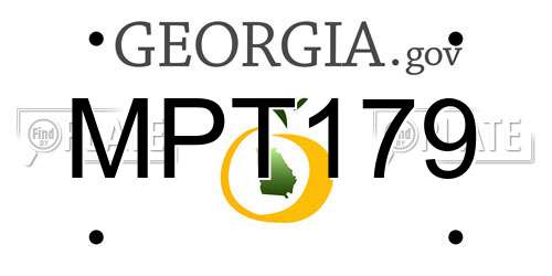 MPT179 Georgia License Plate
