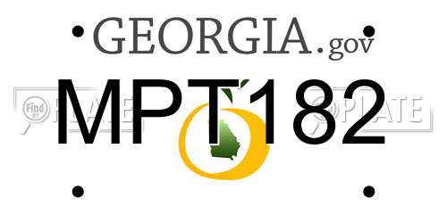 MPT182 Georgia License Plate