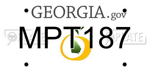 MPT187 Georgia License Plate