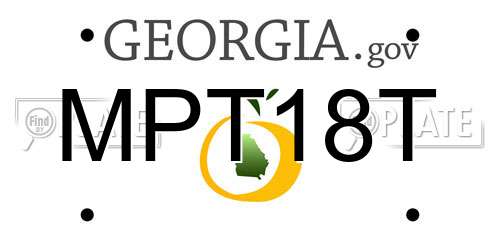 MPT18T Georgia License Plate