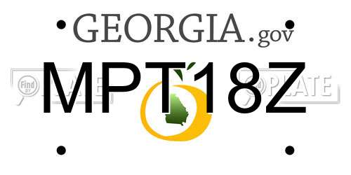 MPT18Z Georgia License Plate