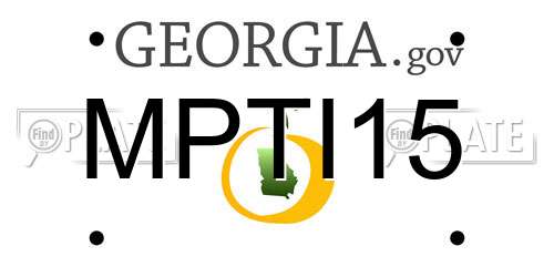 MPTI15 Georgia License Plate