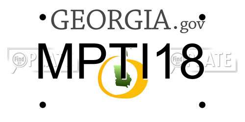 MPTI18 Georgia License Plate