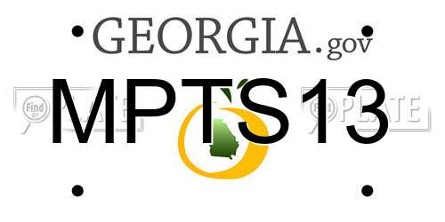 MPTS13 Georgia License Plate