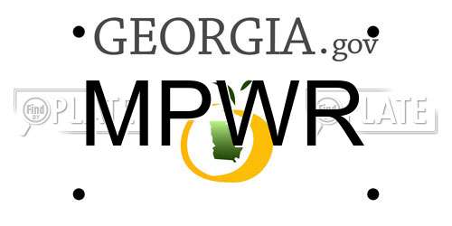 MPWR Georgia License Plate