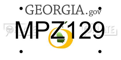 MPZ129 Georgia License Plate