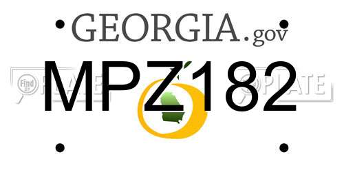 MPZ182 Georgia License Plate