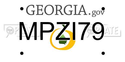 MPZI79 Georgia License Plate