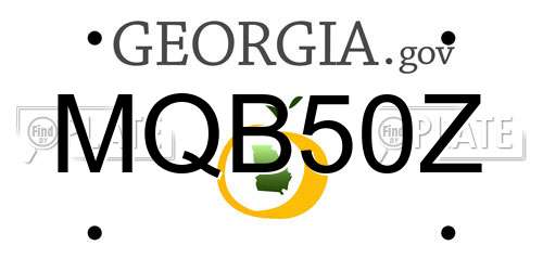 MQB50Z Georgia License Plate