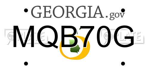 MQB70G Georgia License Plate