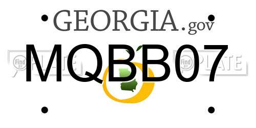 MQBB07 Georgia License Plate