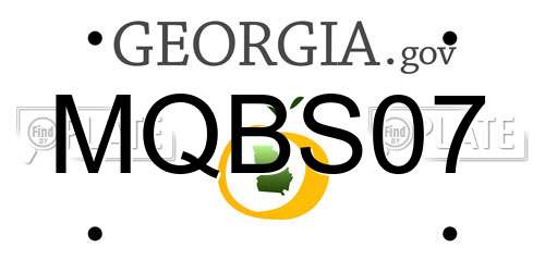 MQBS07 Georgia License Plate