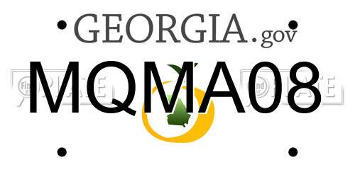 MQMA08 Georgia License Plate
