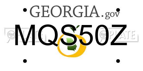 MQS50Z Georgia License Plate