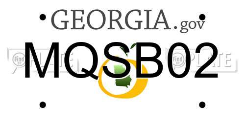 MQSB02 Georgia License Plate