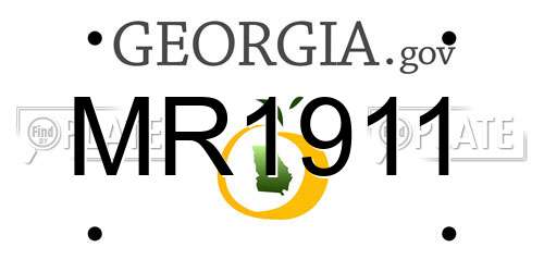 MR1911 Georgia License Plate