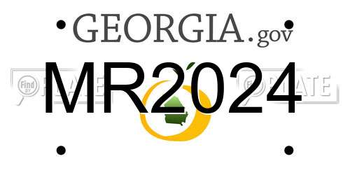 MR2024 Georgia License Plate