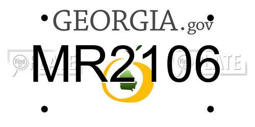 MR2106 Georgia License Plate