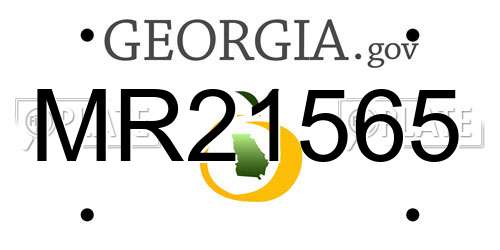 MR21565 Georgia License Plate