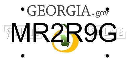 MR2R9G Georgia License Plate