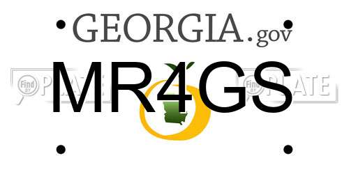 MR4GS Georgia License Plate