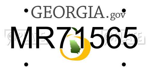 MR71565 Georgia License Plate