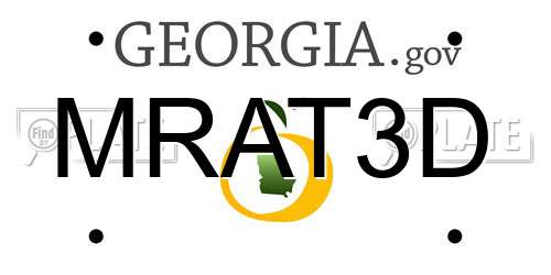 MRAT3D Georgia License Plate
