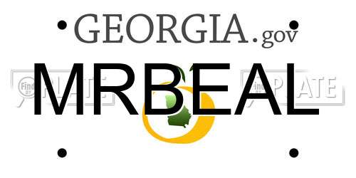 MRBEAL Georgia License Plate