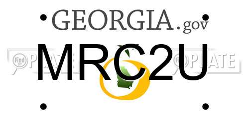 MRC2U Georgia License Plate