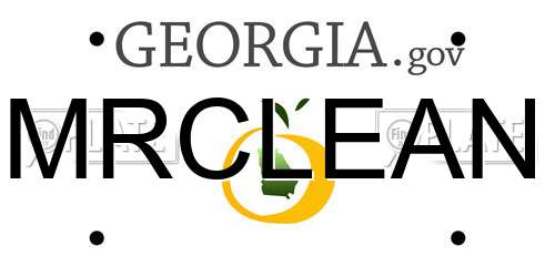 MRCLEAN Georgia License Plate
