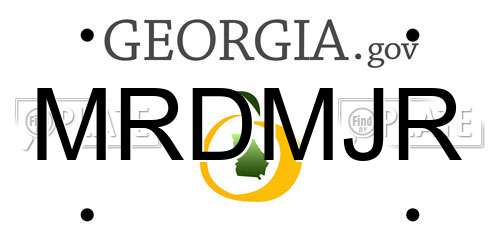 MRDMJR Georgia License Plate