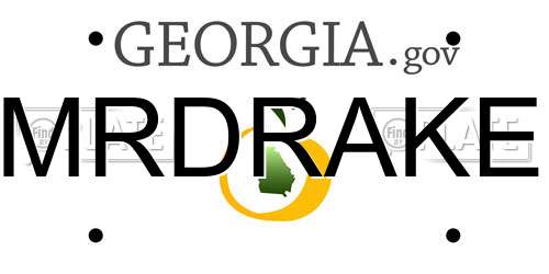 MRDRAKE Georgia License Plate