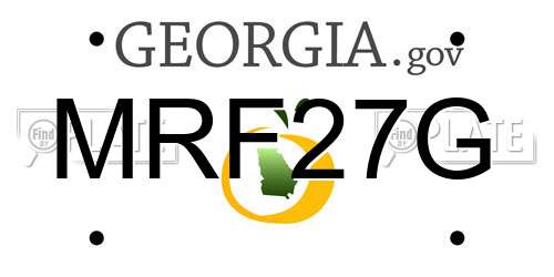 MRF27G Georgia License Plate