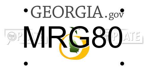 MRG80 Georgia License Plate