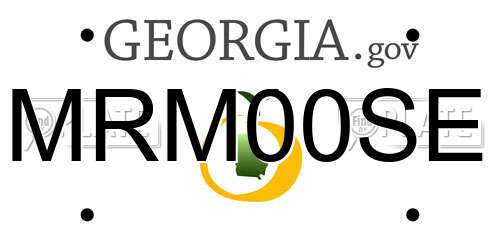 MRM00SE Georgia License Plate