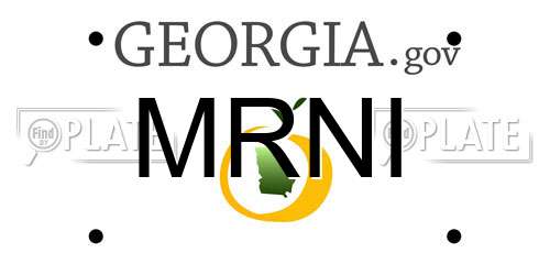 MRNI Georgia License Plate