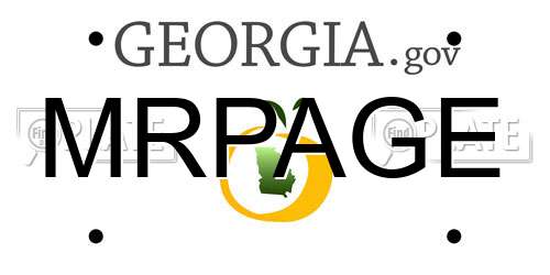 MRPAGE Georgia License Plate