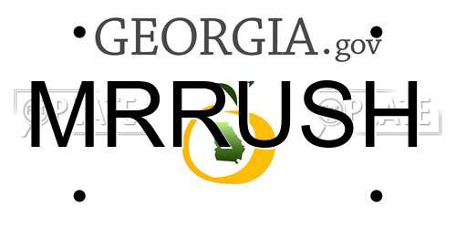MRRUSH Georgia License Plate