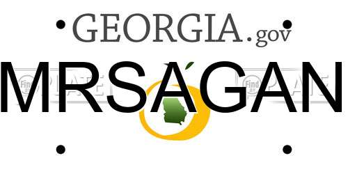 MRSAGAN Georgia License Plate