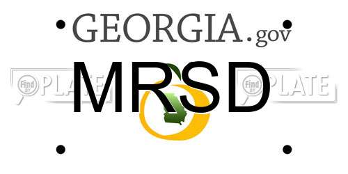 MRSD Georgia License Plate