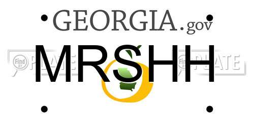 MRSHH Georgia License Plate
