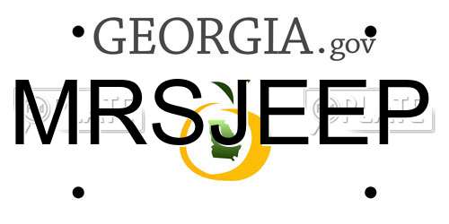 MRSJEEP Georgia License Plate