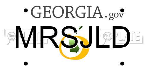 MRSJLD Georgia License Plate