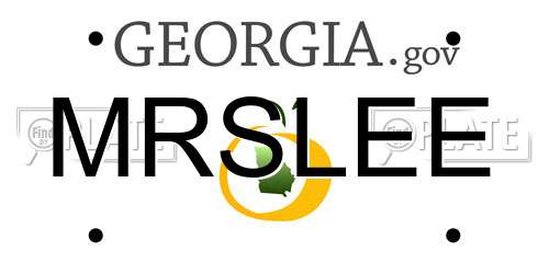 MRSLEE Georgia License Plate